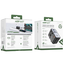 Заредете изображение във визуализатора на галерията – Acefast Z1 GaN 75W PD travel charger adapter 3x USB-C 2x USB-A - black
