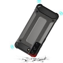 Заредете изображение във визуализатора на галерията – Hybrid Armor Case Tough Rugged Cover for Samsung Galaxy S21+ 5G (S21 Plus 5G) black - TopMag
