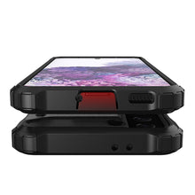 Заредете изображение във визуализатора на галерията – Hybrid Armor Case Tough Rugged Cover for Samsung Galaxy S21 Ultra 5G black - TopMag
