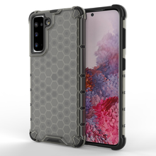 Заредете изображение във визуализатора на галерията – Honeycomb Case armor cover with TPU Bumper for Samsung Galaxy S21 5G black - TopMag
