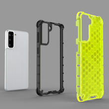 Заредете изображение във визуализатора на галерията – Honeycomb Case armor cover with TPU Bumper for Samsung Galaxy S21 5G transparent - TopMag
