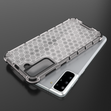 Заредете изображение във визуализатора на галерията – Honeycomb Case armor cover with TPU Bumper for Samsung Galaxy S21+ 5G (S21 Plus 5G) black - TopMag
