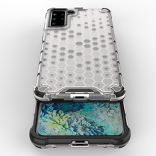 Заредете изображение във визуализатора на галерията – Honeycomb Case armor cover with TPU Bumper for Samsung Galaxy S21+ 5G (S21 Plus 5G) blue - TopMag
