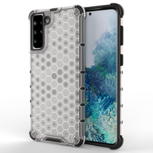 Заредете изображение във визуализатора на галерията – Honeycomb Case armor cover with TPU Bumper for Samsung Galaxy S21+ 5G (S21 Plus 5G) transparent - TopMag

