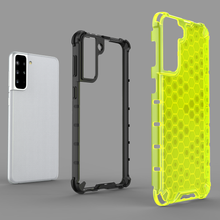 Заредете изображение във визуализатора на галерията – Honeycomb Case armor cover with TPU Bumper for Samsung Galaxy S21+ 5G (S21 Plus 5G) transparent - TopMag
