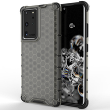 Заредете изображение във визуализатора на галерията – Honeycomb Case armor cover with TPU Bumper for Samsung Galaxy S21 Ultra 5G black - TopMag

