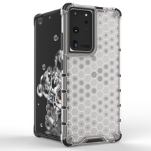 Заредете изображение във визуализатора на галерията – Honeycomb Case armor cover with TPU Bumper for Samsung Galaxy S21 Ultra 5G black - TopMag
