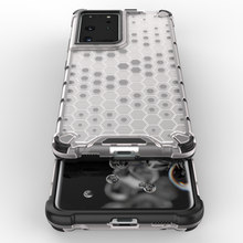 Заредете изображение във визуализатора на галерията – Honeycomb Case armor cover with TPU Bumper for Samsung Galaxy S21 Ultra 5G black - TopMag
