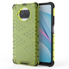 Заредете изображение във визуализатора на галерията – Honeycomb Case armor cover with TPU Bumper for Xiaomi Mi 10T Lite green - TopMag
