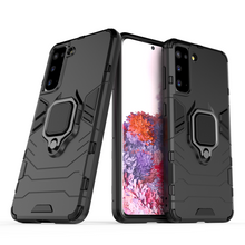 Заредете изображение във визуализатора на галерията – Ring Armor Case Kickstand Tough Rugged Cover for Samsung Galaxy S21 5G black - TopMag
