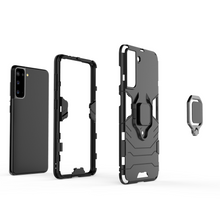 Заредете изображение във визуализатора на галерията – Ring Armor Case Kickstand Tough Rugged Cover for Samsung Galaxy S21 5G black - TopMag
