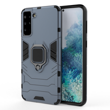 Заредете изображение във визуализатора на галерията – Ring Armor Case Kickstand Tough Rugged Cover for Samsung Galaxy S21+ 5G (S21 Plus 5G) blue - TopMag
