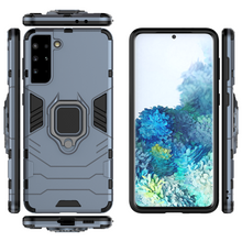 Заредете изображение във визуализатора на галерията – Ring Armor Case Kickstand Tough Rugged Cover for Samsung Galaxy S21+ 5G (S21 Plus 5G) blue - TopMag
