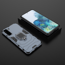 Заредете изображение във визуализатора на галерията – Ring Armor Case Kickstand Tough Rugged Cover for Samsung Galaxy S21+ 5G (S21 Plus 5G) blue - TopMag
