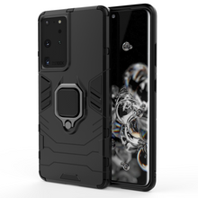 Заредете изображение във визуализатора на галерията – Ring Armor Case Kickstand Tough Rugged Cover for Samsung Galaxy S21 Ultra 5G black - TopMag
