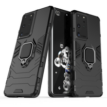 Заредете изображение във визуализатора на галерията – Ring Armor Case Kickstand Tough Rugged Cover for Samsung Galaxy S21 Ultra 5G black - TopMag
