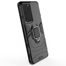 Заредете изображение във визуализатора на галерията – Ring Armor Case Kickstand Tough Rugged Cover for Samsung Galaxy S21 Ultra 5G black - TopMag
