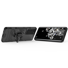 Заредете изображение във визуализатора на галерията – Ring Armor Case Kickstand Tough Rugged Cover for Samsung Galaxy S21 Ultra 5G black - TopMag
