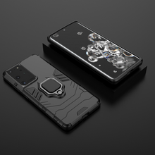 Заредете изображение във визуализатора на галерията – Ring Armor Case Kickstand Tough Rugged Cover for Samsung Galaxy S21 Ultra 5G black - TopMag

