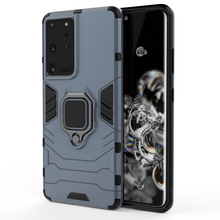 Заредете изображение във визуализатора на галерията – Ring Armor Case Kickstand Tough Rugged Cover for Samsung Galaxy S21 Ultra 5G blue - TopMag
