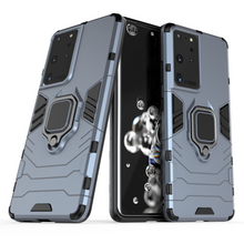 Заредете изображение във визуализатора на галерията – Ring Armor Case Kickstand Tough Rugged Cover for Samsung Galaxy S21 Ultra 5G blue - TopMag
