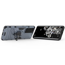 Заредете изображение във визуализатора на галерията – Ring Armor Case Kickstand Tough Rugged Cover for Samsung Galaxy S21 Ultra 5G blue - TopMag
