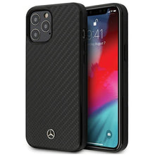 Заредете изображение във визуализатора на галерията – Mercedes MEHCP12LRCABK iPhone 12 Pro Max 6,7" czarny/black carbon hardcase Dynamic Line - TopMag
