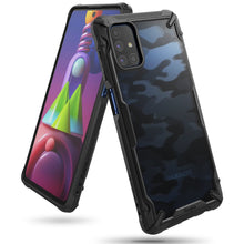 Заредете изображение във визуализатора на галерията – Ringke Fusion X Design durable PC Case with TPU Bumper for Samsung Galaxy M51 Camo Black (XDSG0043) - TopMag
