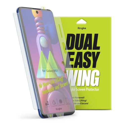 Ringke Dual Easy Wing 2x self dust removal screen protector Samsung Galaxy M51 (DWSG0015) - TopMag