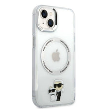 Заредете изображение във визуализатора на галерията – Karl Lagerfeld KLHMP14MHNKCIT iPhone 14 Plus 6.7" hardcase transparent Iconic Karl&amp;Choupette Magsafe
