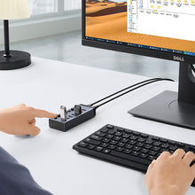 Заредете изображение във визуализатора на галерията – Ugreen multifunctional HUB 7in1 USB Type C - 7x USB Type A 3.0 PD DC 12V gray (CM481)
