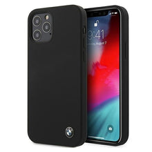 Заредете изображение във визуализатора на галерията – Etui BMW BMHCP12LSILBK iPhone 12 Pro Max 6,7" czarny/black hardcase Silicone Signature - TopMag
