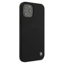 Заредете изображение във визуализатора на галерията – Etui BMW BMHCP12LSILBK iPhone 12 Pro Max 6,7" czarny/black hardcase Silicone Signature - TopMag
