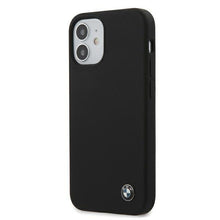 Заредете изображение във визуализатора на галерията – Etui BMW BMHCP12SSILBK iPhone 12 mini 5,4" czarny/black hardcase Silicone Signature - TopMag
