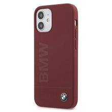 Заредете изображение във визуализатора на галерията – Etui BMW BMHCP12SSLBLRE iPhone 12 mini 5,4" czerwony/red hardcase Silicone Signature Logo - TopMag
