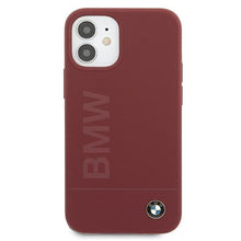 Заредете изображение във визуализатора на галерията – Etui BMW BMHCP12SSLBLRE iPhone 12 mini 5,4" czerwony/red hardcase Silicone Signature Logo - TopMag
