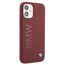 Заредете изображение във визуализатора на галерията – Etui BMW BMHCP12SSLBLRE iPhone 12 mini 5,4" czerwony/red hardcase Silicone Signature Logo - TopMag
