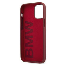Заредете изображение във визуализатора на галерията – Etui BMW BMHCP12SSLBLRE iPhone 12 mini 5,4" czerwony/red hardcase Silicone Signature Logo - TopMag
