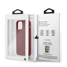 Заредете изображение във визуализатора на галерията – Etui BMW BMHCP12SSLBLRE iPhone 12 mini 5,4" czerwony/red hardcase Silicone Signature Logo - TopMag
