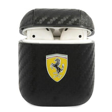 Заредете изображение във визуализатора на галерията – Ferrari FESA2CABK AirPods cover czarny/black On Track PU Carbon - TopMag
