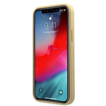 Заредете изображение във визуализатора на галерията – Guess GUHCP12LPUILGLG iPhone 12 Pro Max 6,7" złoty/gold hardcase Iridescent Love Script Gold Logo - TopMag
