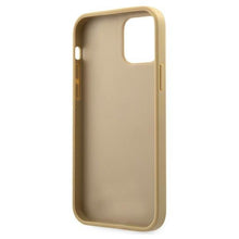 Заредете изображение във визуализатора на галерията – Guess GUHCP12LPUILGLG iPhone 12 Pro Max 6,7" złoty/gold hardcase Iridescent Love Script Gold Logo - TopMag
