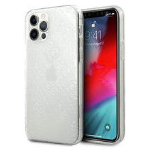 Заредете изображение във визуализатора на галерията – Guess GUHCP12M3D4GTR iPhone 12/12 Pro 6,1" transparent hardcase 4G 3D Pattern Collection - TopMag
