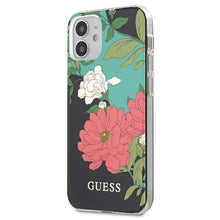 Заредете изображение във визуализатора на галерията – Guess GUHCP12SIMLFL01 iPhone 12 mini 5,4" czarny/black N°1 Flower Collection - TopMag
