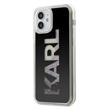 Заредете изображение във визуализатора на галерията – Karl Lagerfeld KLHCP12SKLMLBK iPhone 12 mini 5,4" czarny/black hardcase Karl Logo Glitter - TopMag

