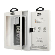 Заредете изображение във визуализатора на галерията – Karl Lagerfeld KLHCP12SKLMLBK iPhone 12 mini 5,4" czarny/black hardcase Karl Logo Glitter - TopMag

