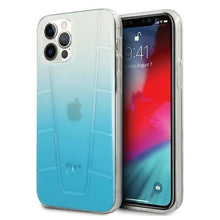 Заредете изображение във визуализатора на галерията – Mercedes MEHCP12LCLGBL iPhone 12 Pro Max 6,7" niebieski/blue hardcase Transparent Line - TopMag
