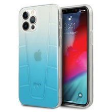 Заредете изображение във визуализатора на галерията – Mercedes MEHCP12MCLGBL iPhone 12/12 Pro 6,1" niebieski/blue hardcase Transparent Line - TopMag
