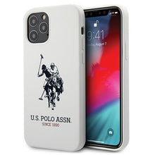 Заредете изображение във визуализатора на галерията – US Polo USHCP12LSLHRWH iPhone 12 Pro Max 6,7" biały/white Silicone Collection - TopMag
