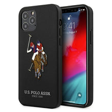 Заредете изображение във визуализатора на галерията – US Polo USHCP12MPUGFLBK iPhone 12/12 Pro 6,1" czarny/black Polo Embroidery Collection - TopMag

